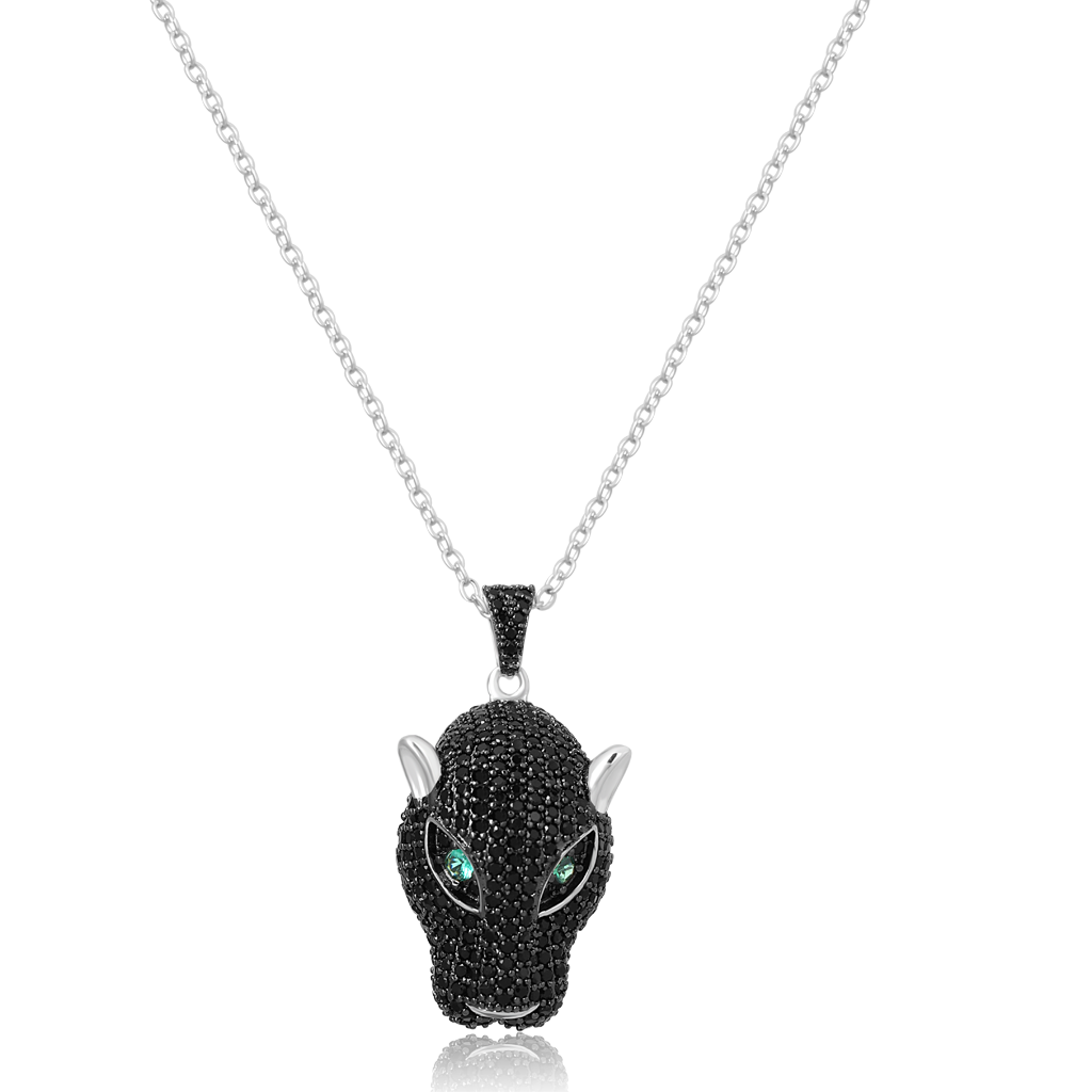 BLACK STONED PANTHER PENDANT