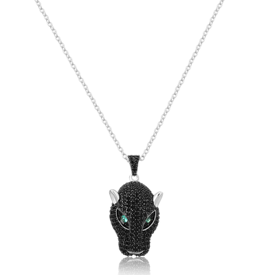 BLACK STONED PANTHER PENDANT