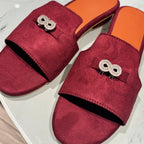 Vero Suede Charm Mules (Burgandy) (3 Charms)