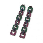LINK LOCK STUDDED EARRINGS