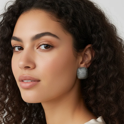 Chunky Square Stud Earrings