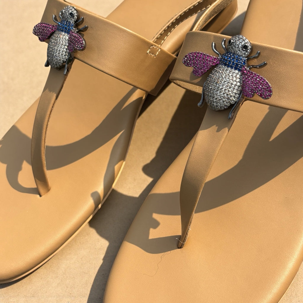 BEE-DAZZLE SANDALS (TAN)