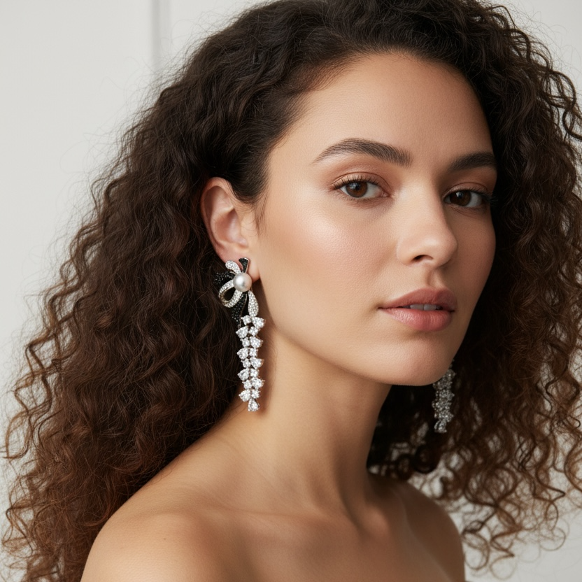 BOW BLING BUGETTE EARRING