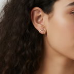 Iced Half Cuff Earrings
