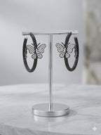 Bling Butterfly Hoops