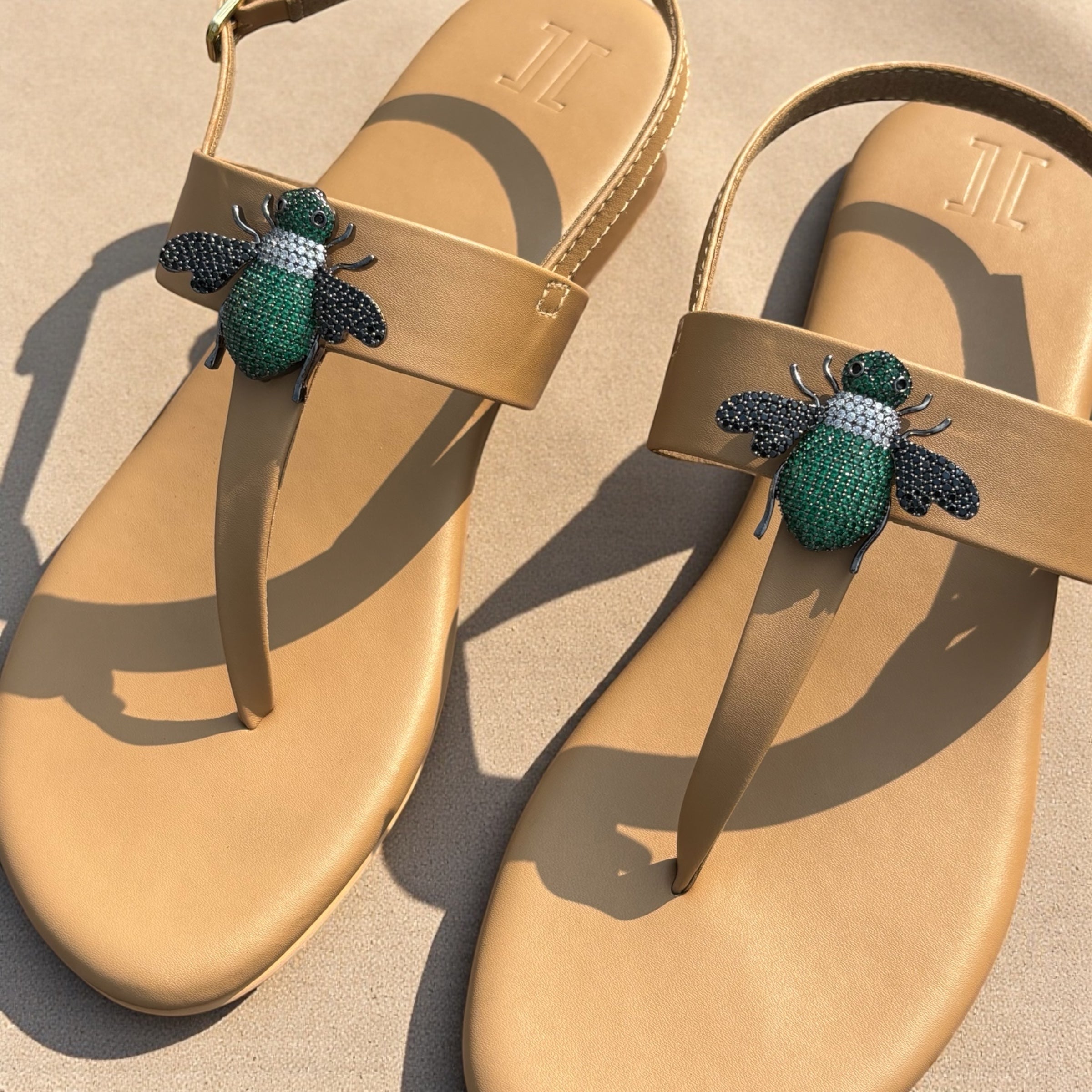 BEE-DAZZLE SANDALS (TAN)