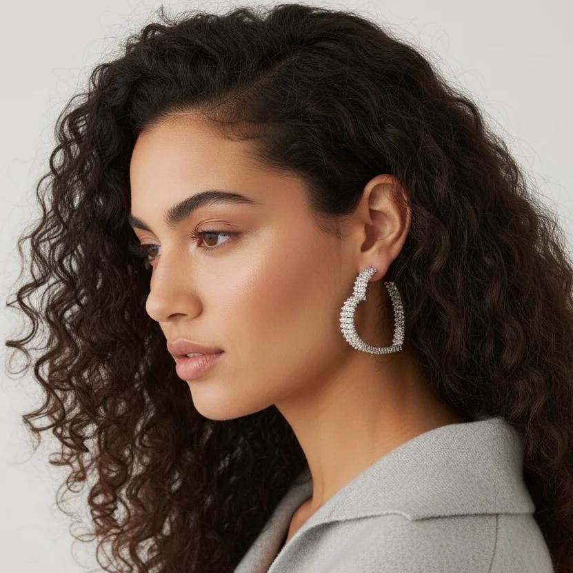 BAGUETTE HEART EARRINGS