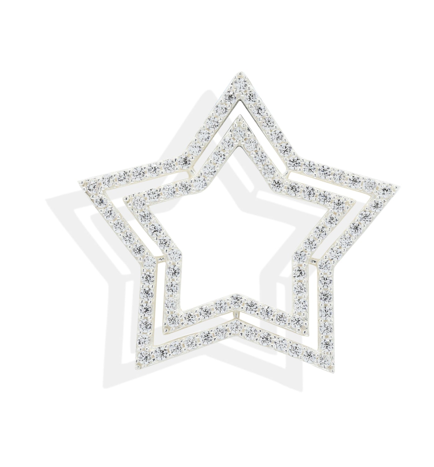 Star Brooch - 925 Pure Silver