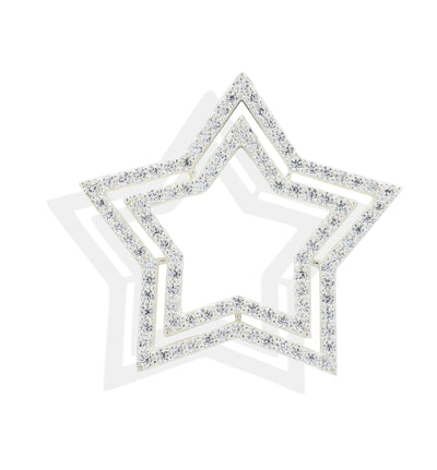 Star Brooch - 925 Pure Silver