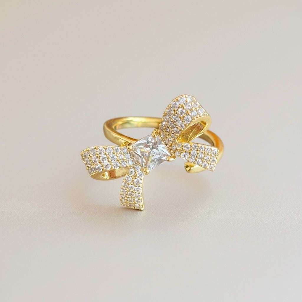 Iced Bow Ring
