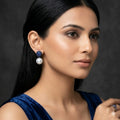 Pearl Bling Bob Drop Earrings