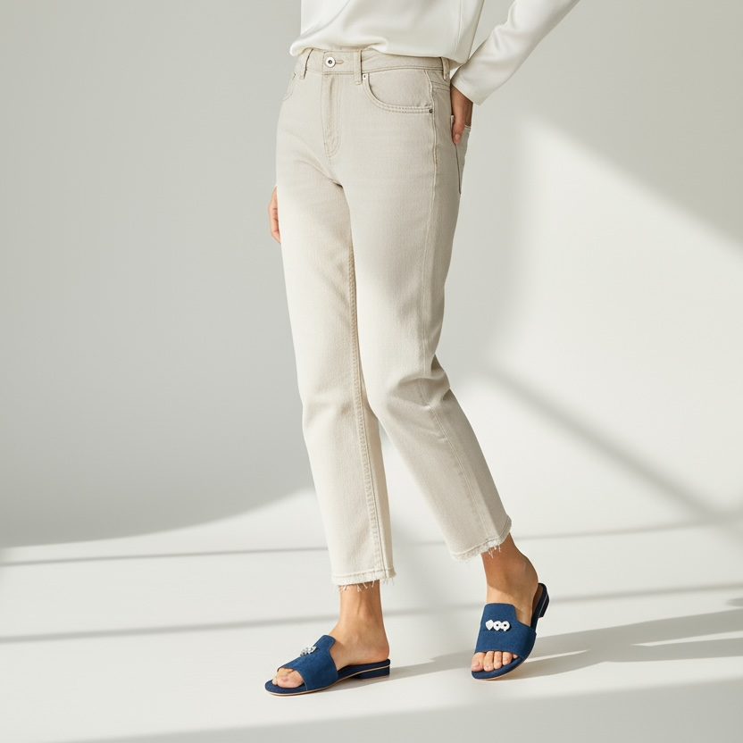Suede Charm Mules (Blue) (3 Charms)