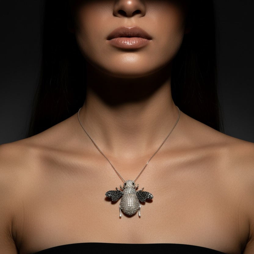 Gilded Hive Bee Pendant Chain