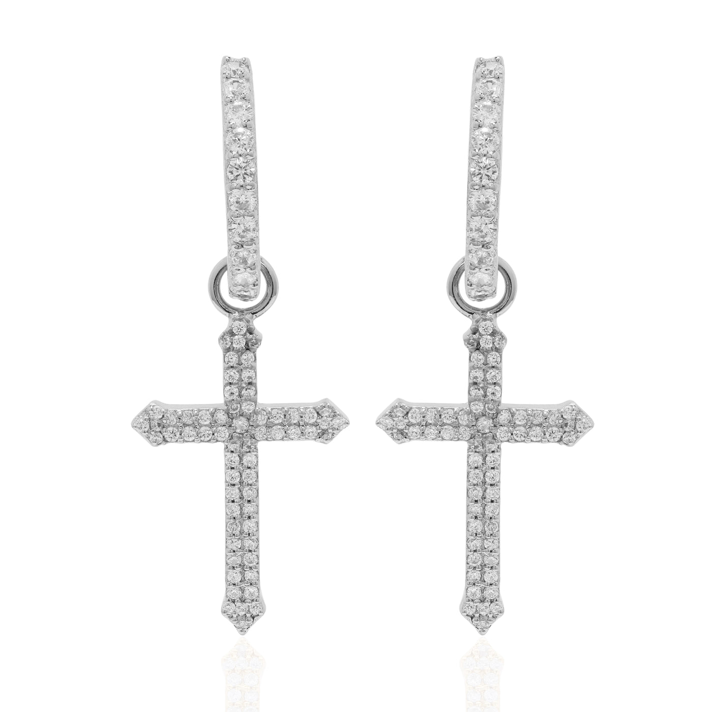 Iced Cross Hoops