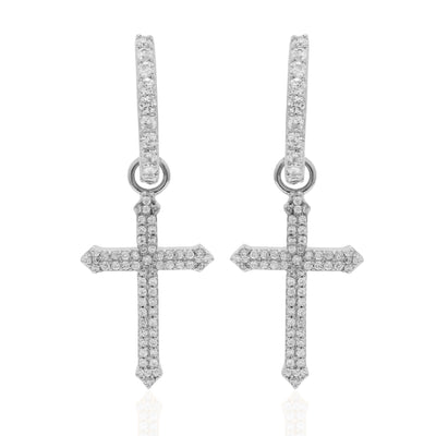 Iced Cross Hoops