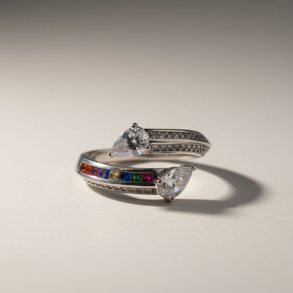 Rainbow adjustable ring
