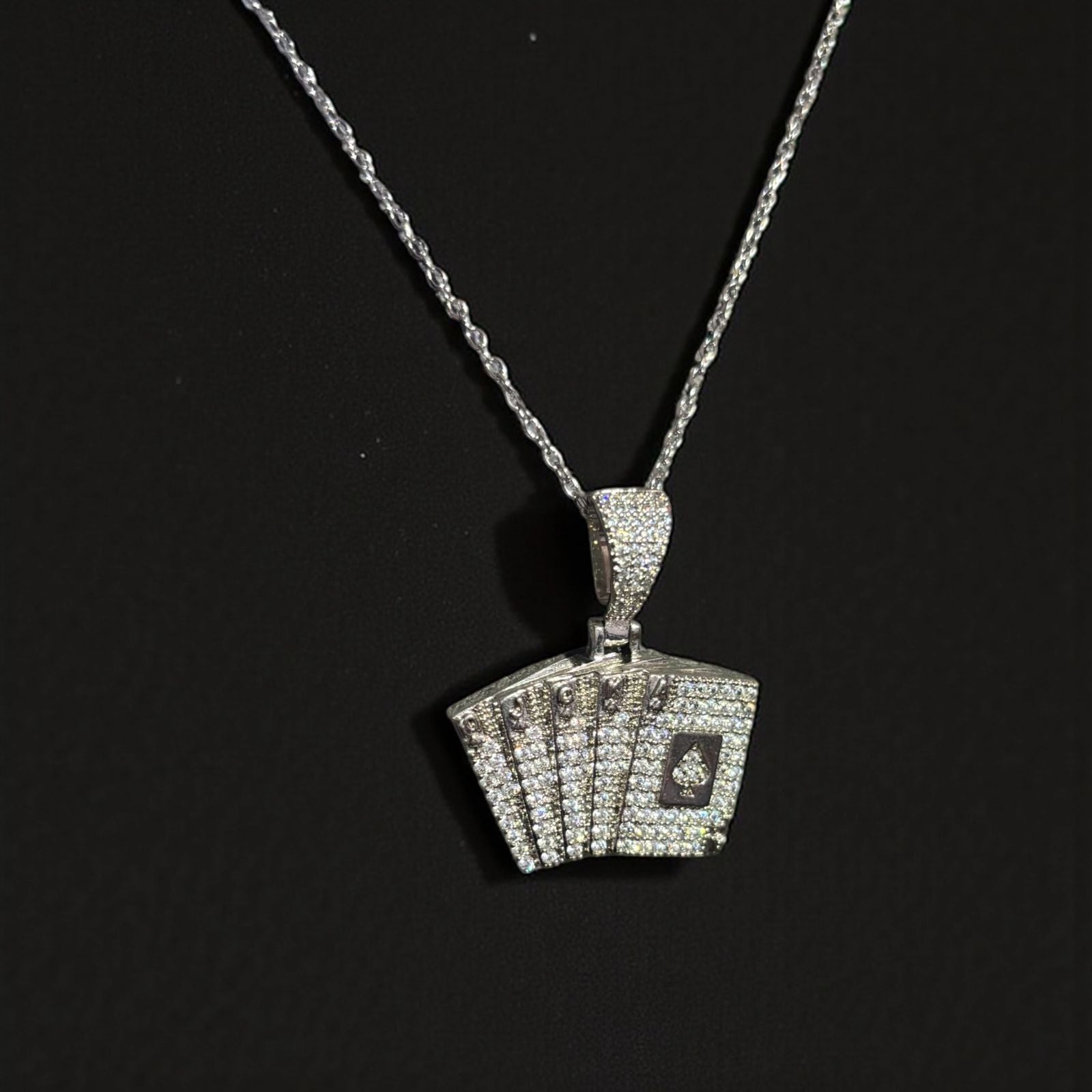 Iced Cards Pendant Chain