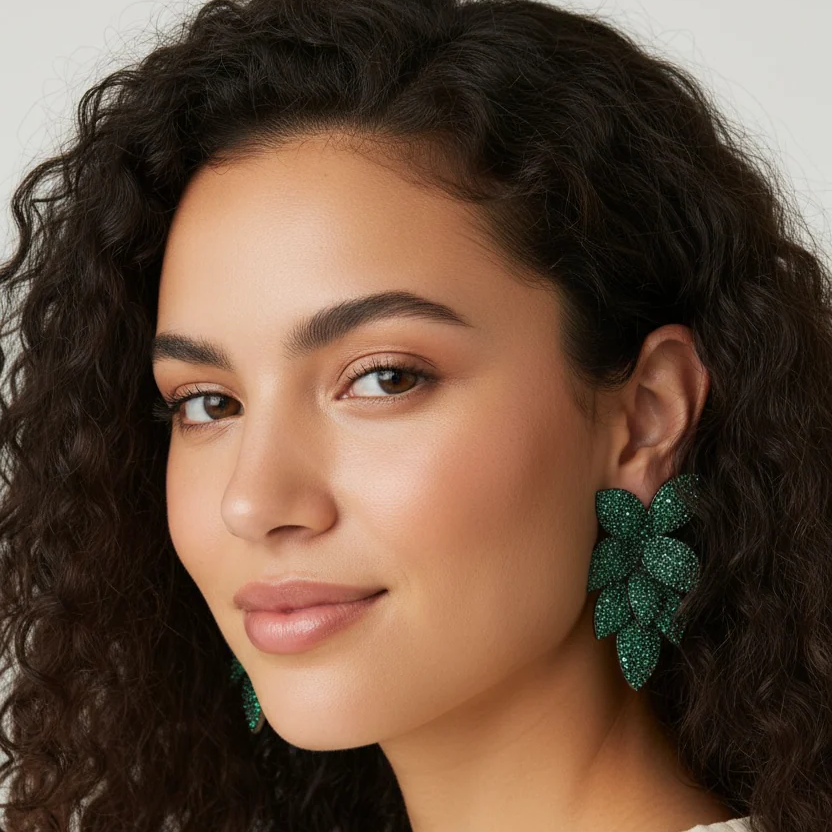 Leaf Bling Earrings