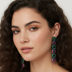 LINK LOCK STUDDED EARRINGS