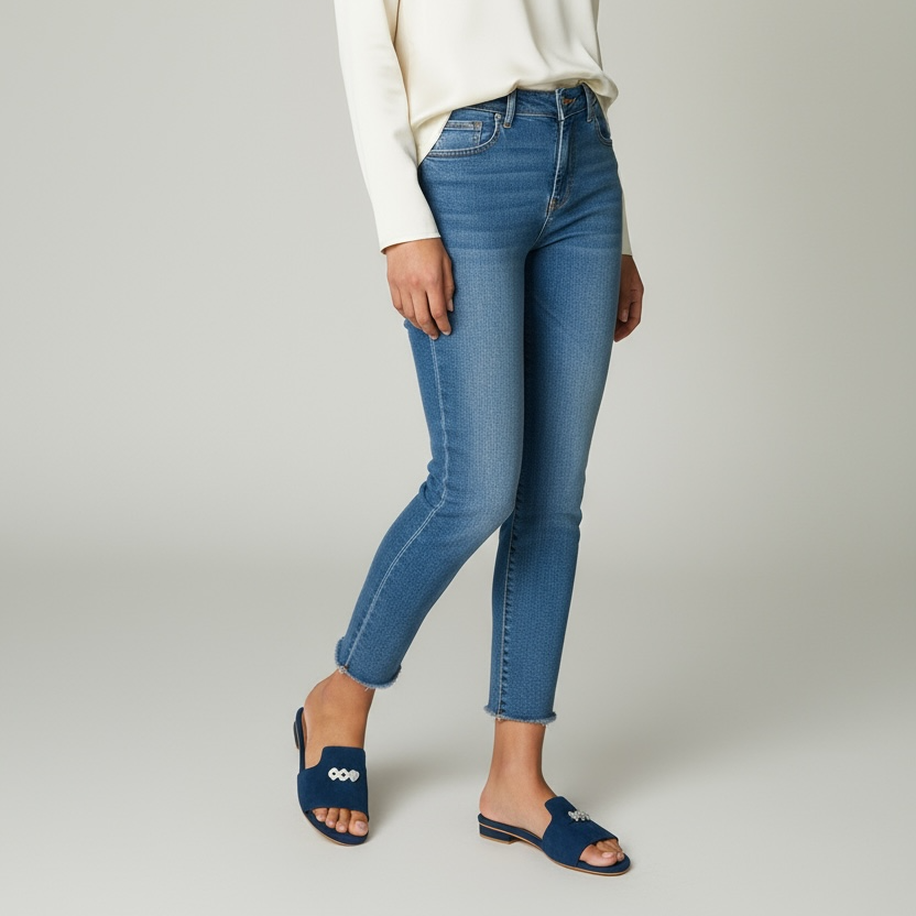 Suede Charm Mules (Blue) (3 Charms)