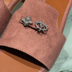Blush Suede Charm Mules (Blush Pink) (3 Charms)