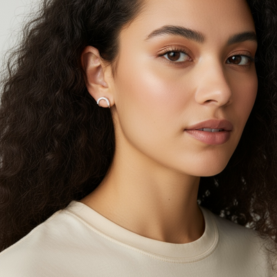 Iced Half Cuff Earrings