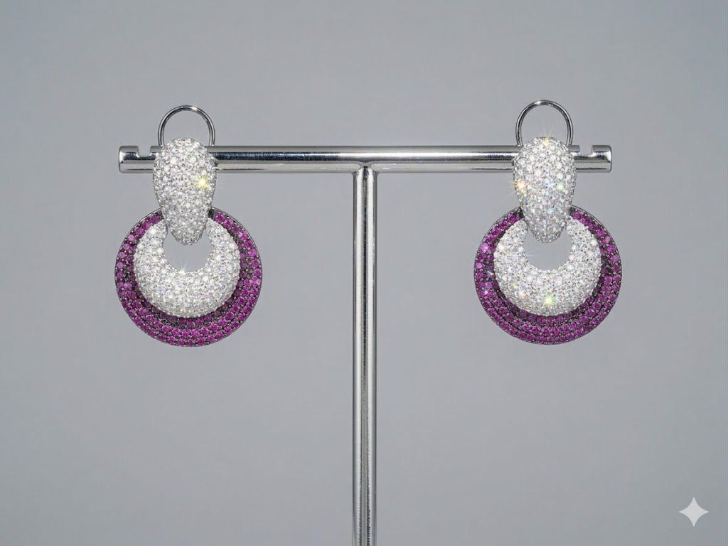 BLING 3D DROP EARRING