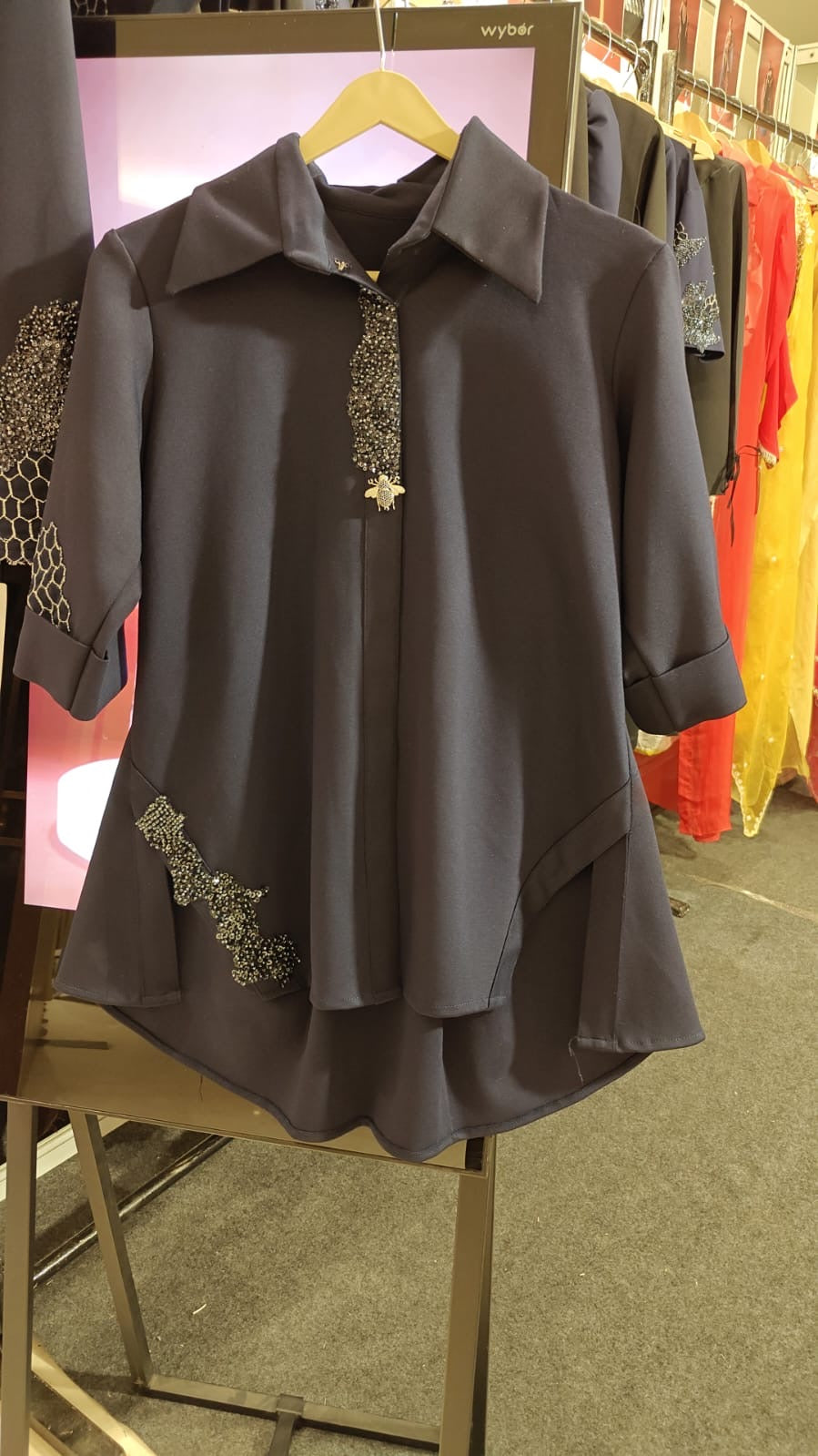 Midnight Shirt Bling Top