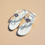 BEE-DAZZLE SANDALS (WHITE)