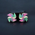 Bling pinwheel earrings