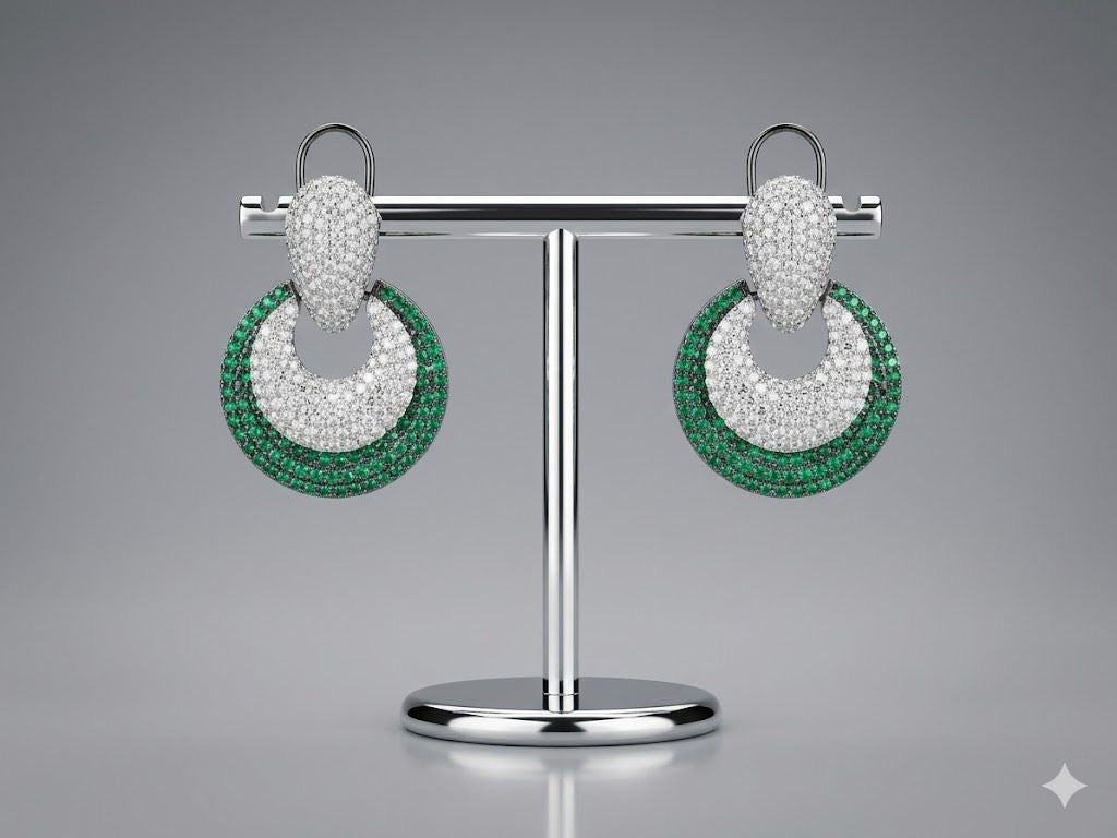 BLING 3D DROP EARRING