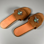 SUEDE BEE MULES (FOOTWEAR)