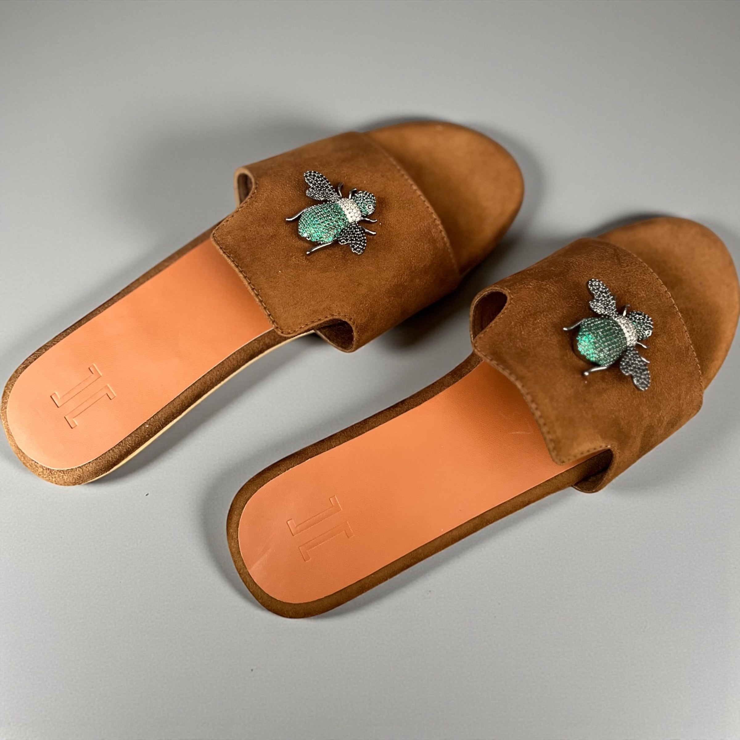 SUEDE BEE MULES (FOOTWEAR)