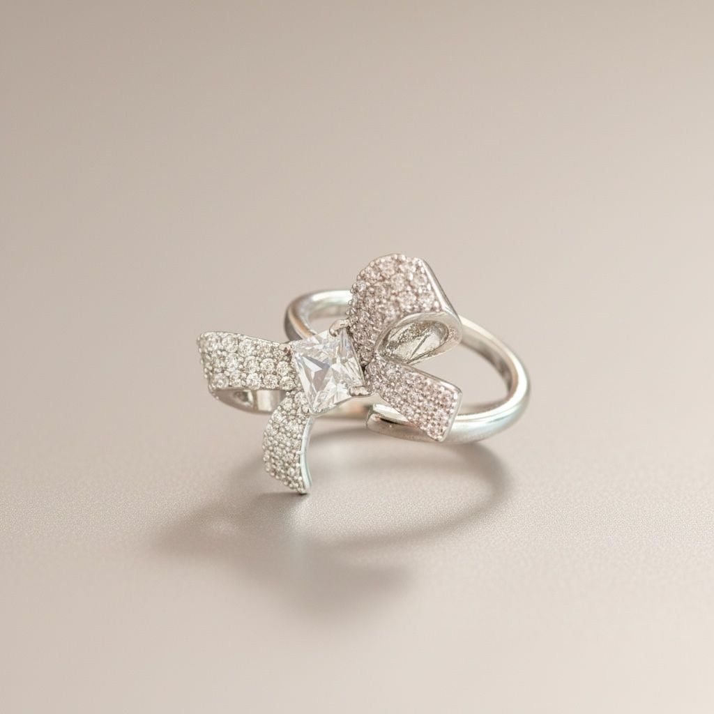 Iced Bow Ring