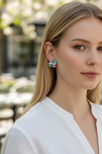 Bling pinwheel earrings