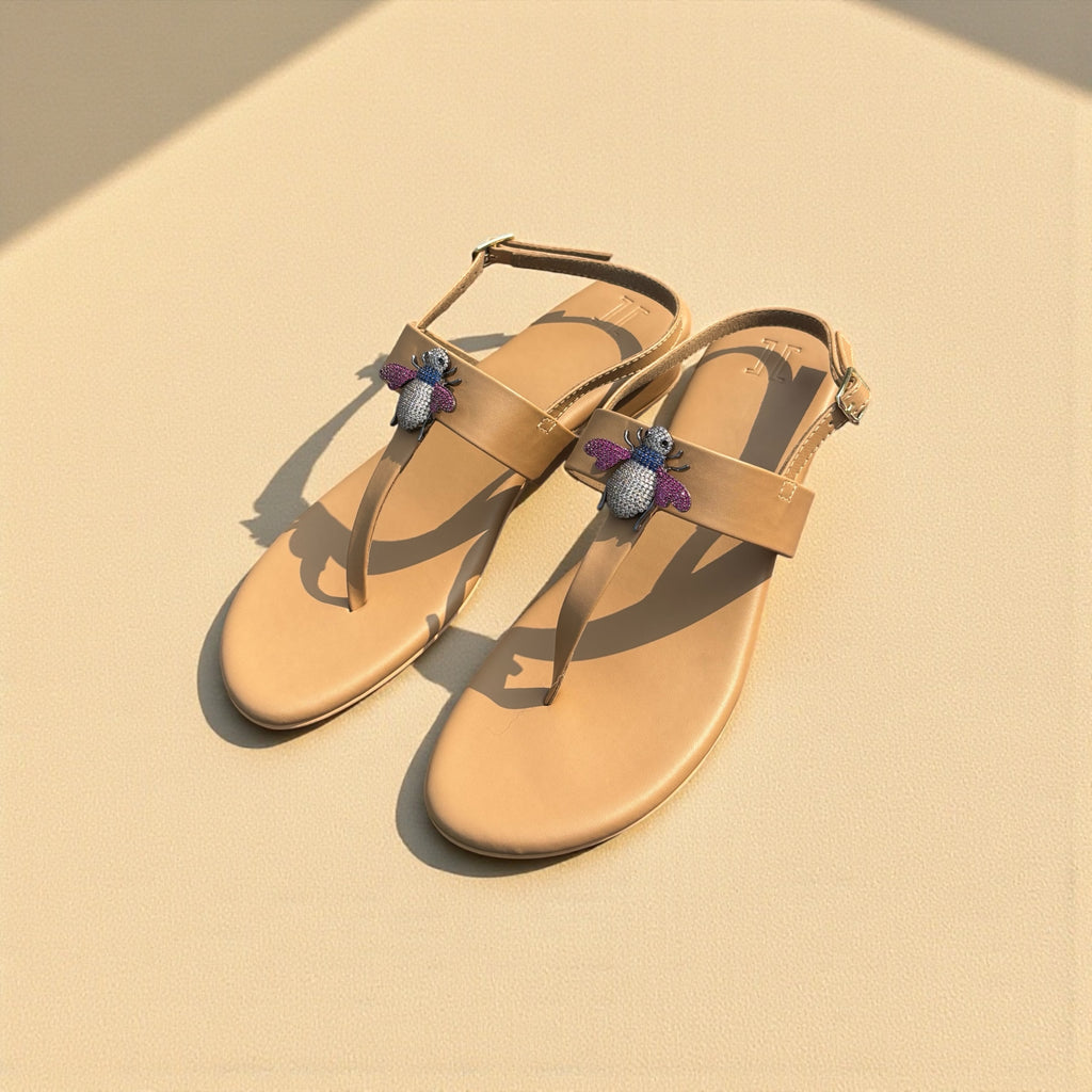 BEE-DAZZLE SANDALS (TAN)