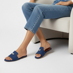 Suede Charm Mules (Blue) (3 Charms)