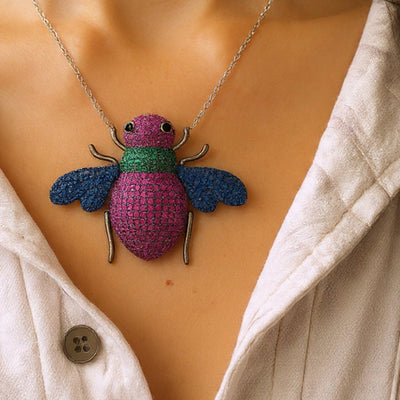 Gilded Hive Bee Pendant Chain