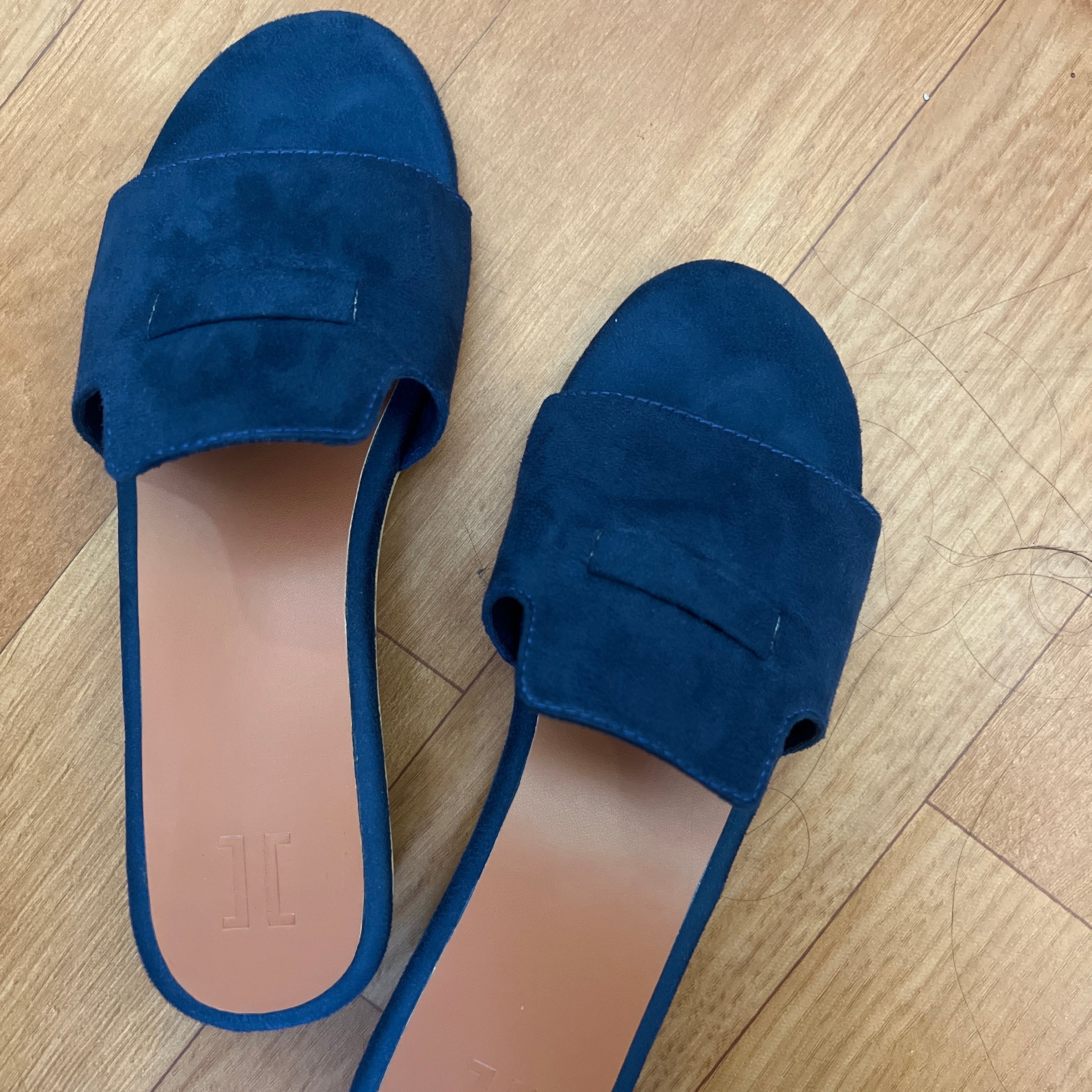 Suede Charm Mules (Blue) (3 Charms)
