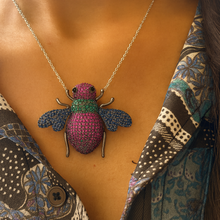 Gilded Hive Bee Pendant Chain