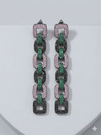 LINK LOCK STUDDED EARRINGS