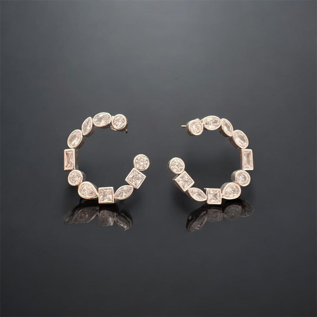Multi shaped iced hoops