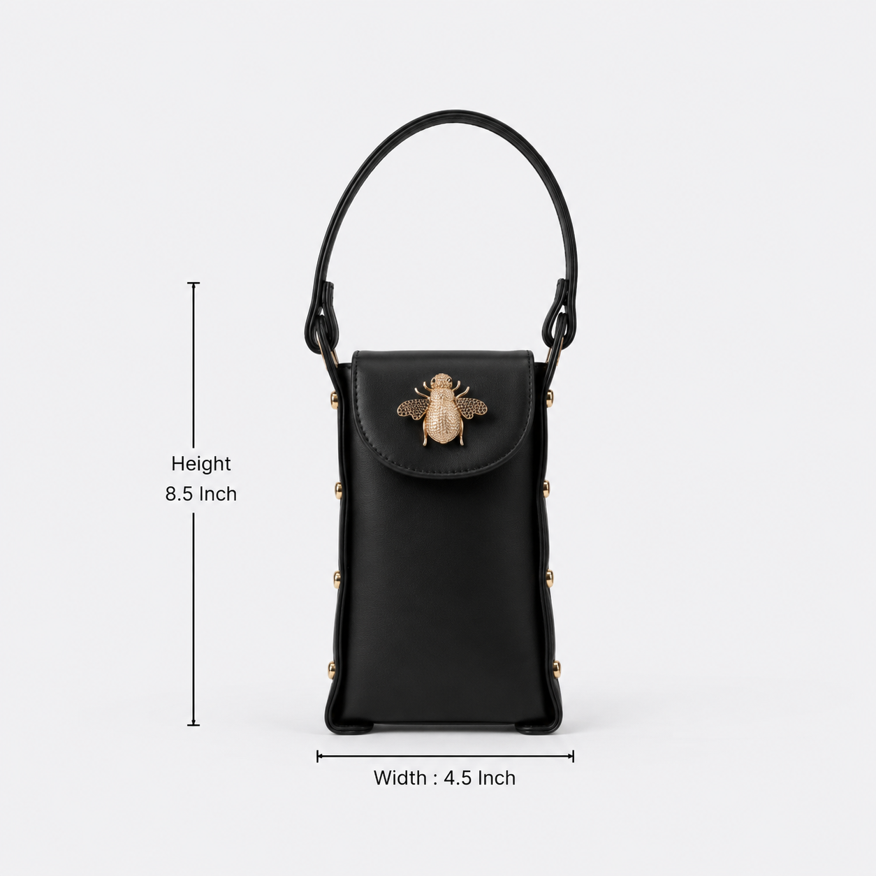 Bee Bling Bag (Black + Gold Accents)