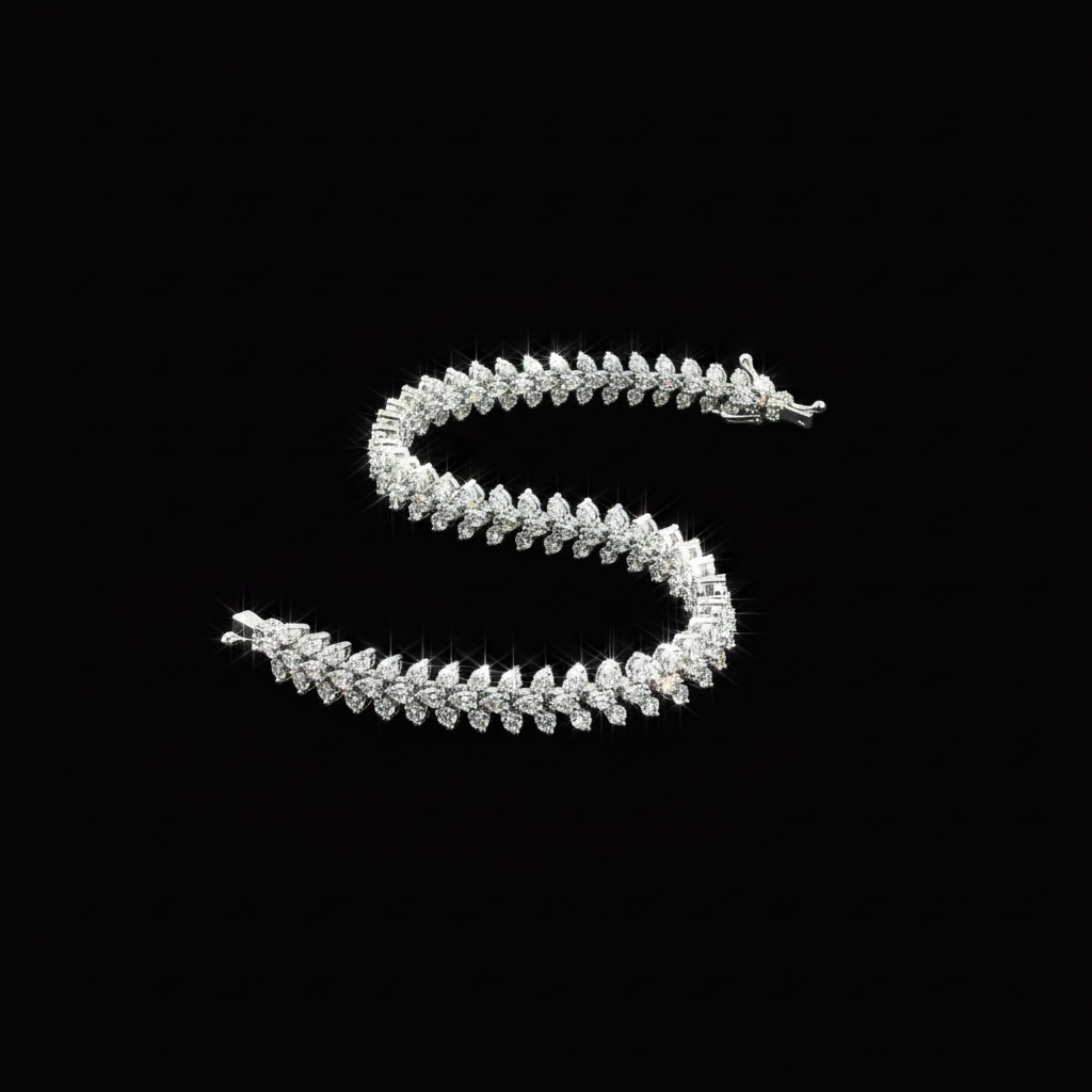 Leaf tennis bracelet