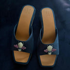 SUEDE BEE HEELS (BLUE)