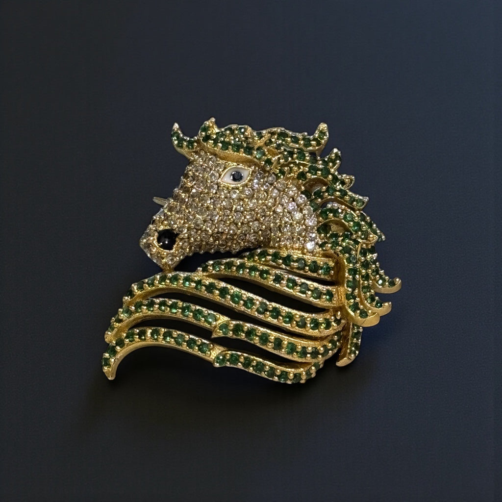 Iced Gallop Brooch