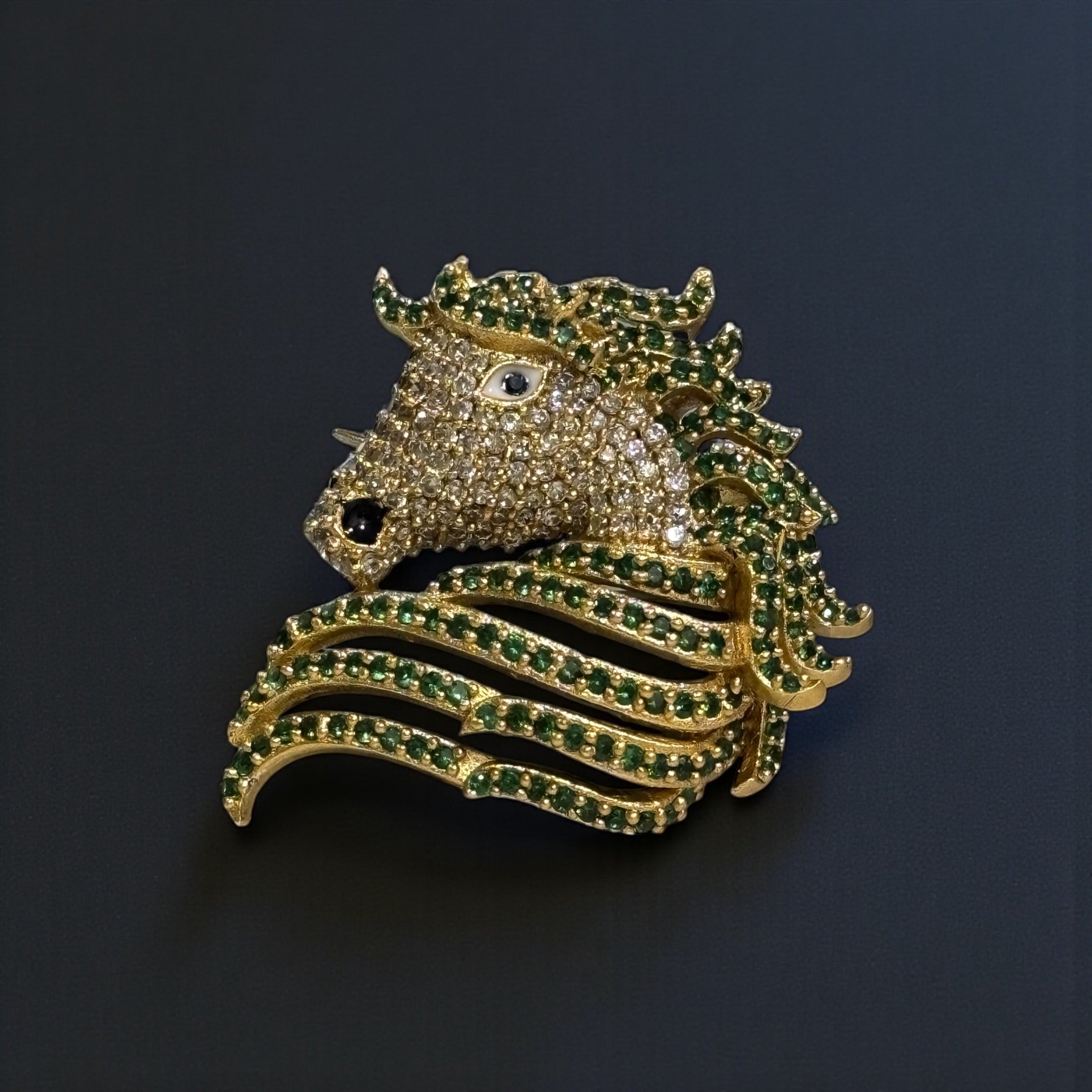 Iced Gallop Brooch