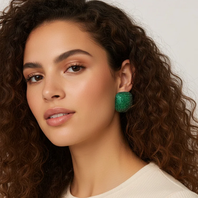 Chunky Square Stud Earrings