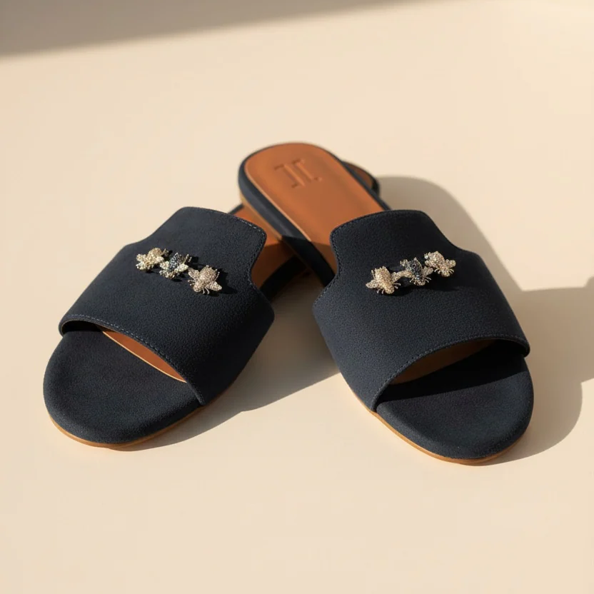 Suede Charm Mules (Footwear) (without Charms)