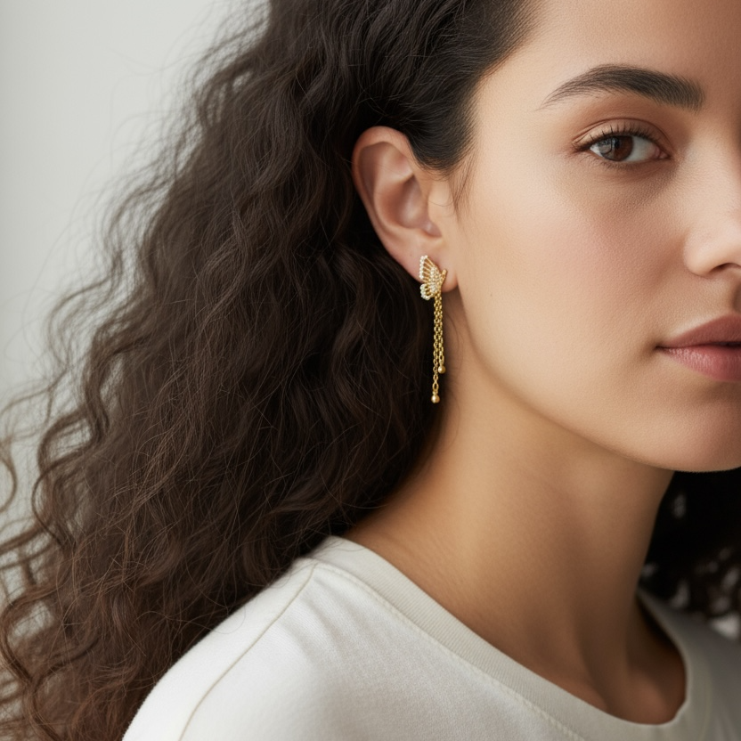 Butterfly Chime Bling Earrings